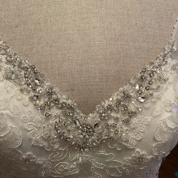 Sophia Tolli Elegant Lace Wedding Dress in Cream - Picture 6 of 14